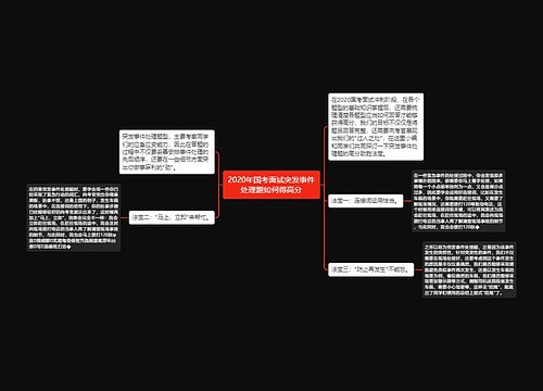 2020年国考面试突发事件处理题如何得高分