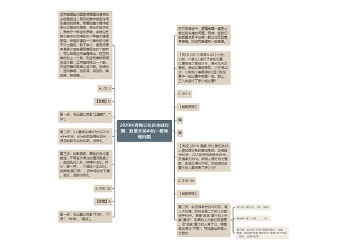 2020年青海公务员考试行测：数量关系中的一般推理问题