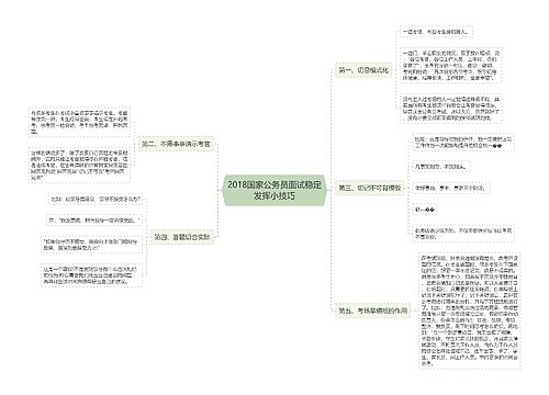 2018国家公务员面试稳定发挥小技巧