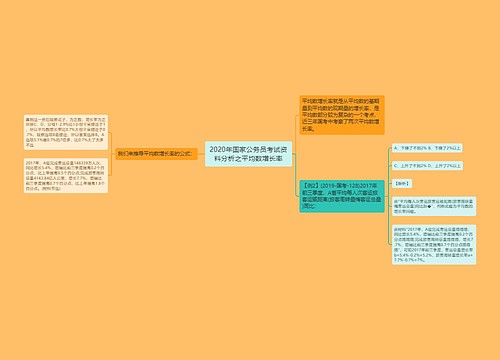 2020年国家公务员考试资料分析之平均数增长率