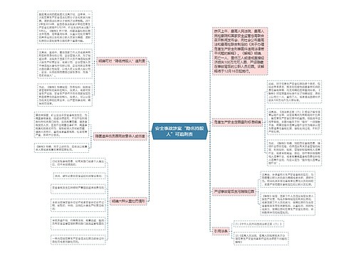 安全事故涉案“隐名持股人”可追刑责