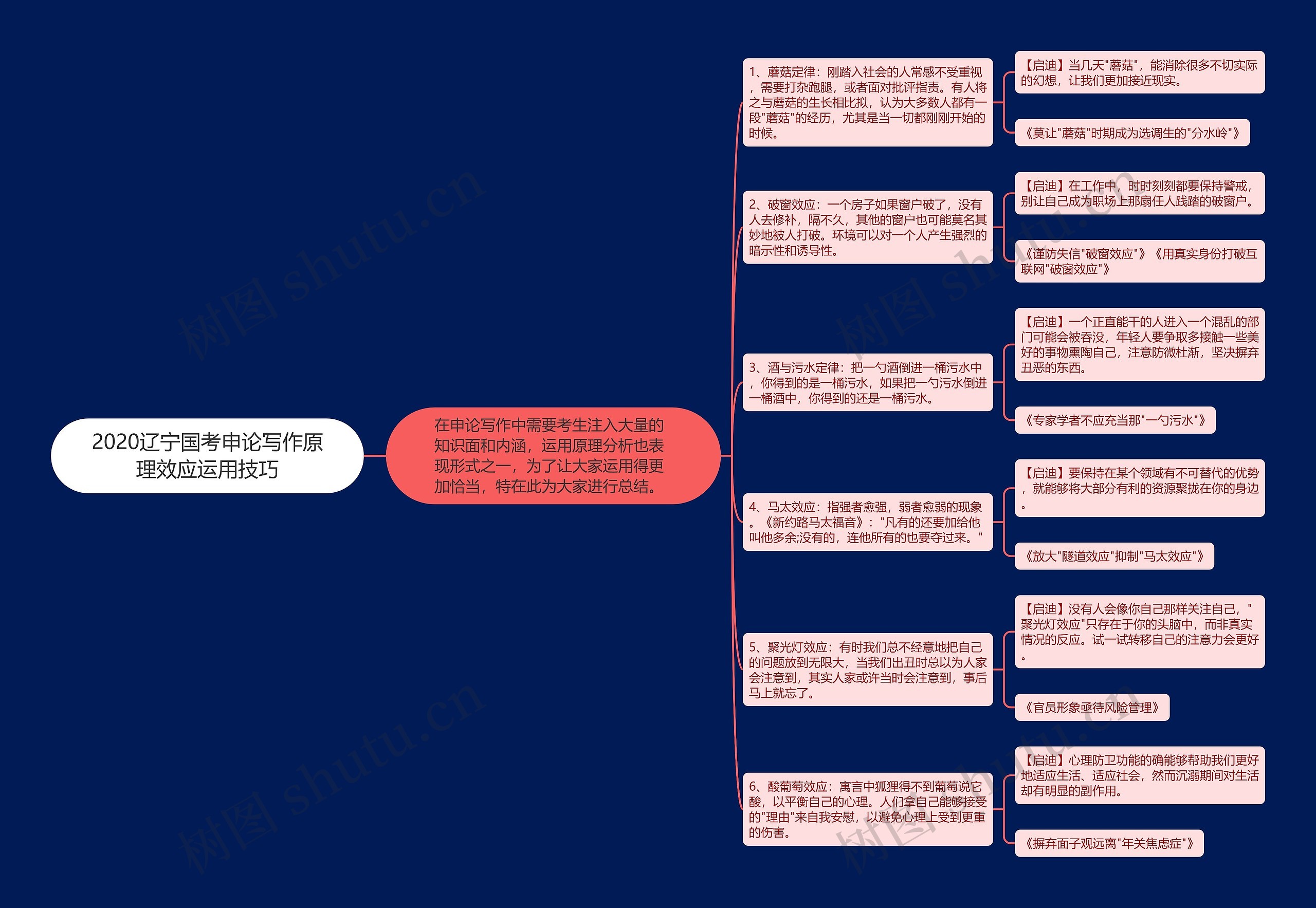 2020辽宁国考申论写作原理效应运用技巧思维导图