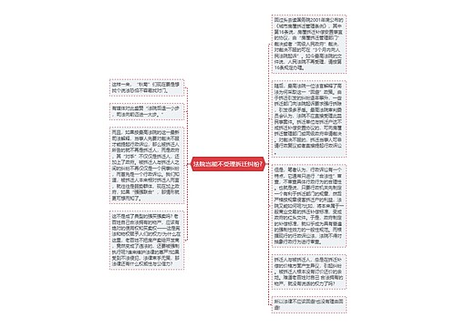 法院岂能不受理拆迁纠纷?