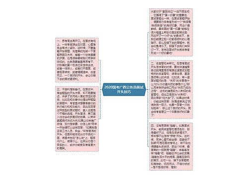 2020国考广西公务员面试开头技巧