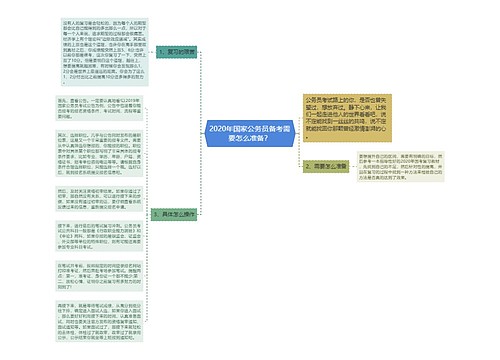 2020年国家公务员备考需要怎么准备？