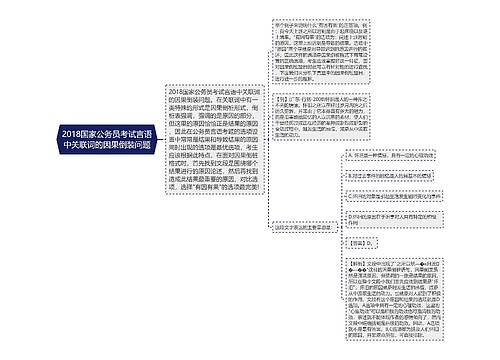 2018国家公务员考试言语中关联词的因果倒装问题