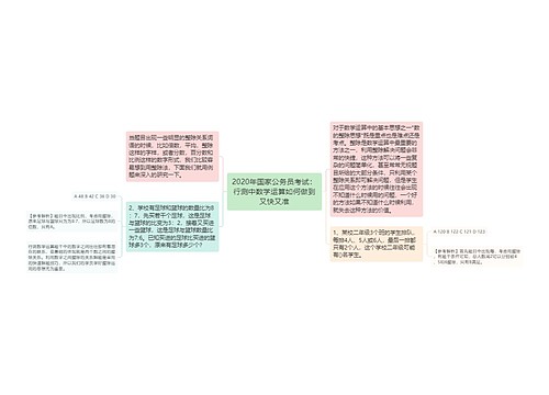 2020年国家公务员考试：行测中数学运算如何做到又快又准