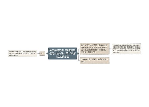 关于如何适用〈国家建设征用土地办法〉第10条第2款的请示函