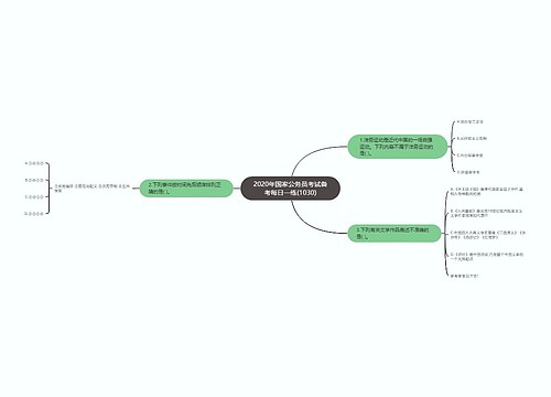 2020年国家公务员考试备考每日一练(1030)