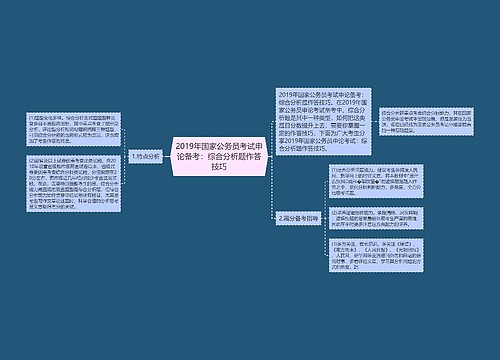 2019年国家公务员考试申论备考：综合分析题作答技巧