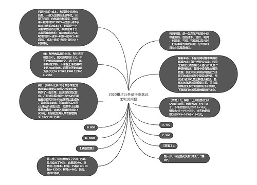 2020重庆公务员行测笔试之利润问题