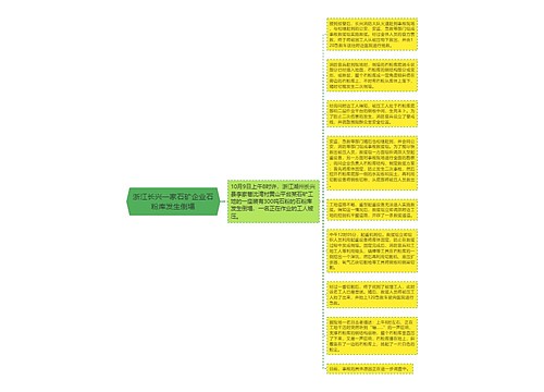 浙江长兴一家石矿企业石粉库发生倒塌