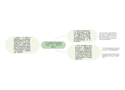 2018年国家公务员面试备考指南：计划、组织与协调能力