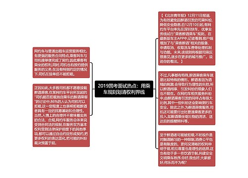 2019国考面试热点：用乘车规则划清权利界线