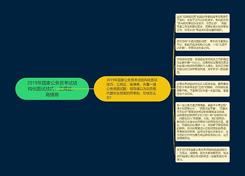 2019年国家公务员考试结构化面试技巧：三观正、高情商