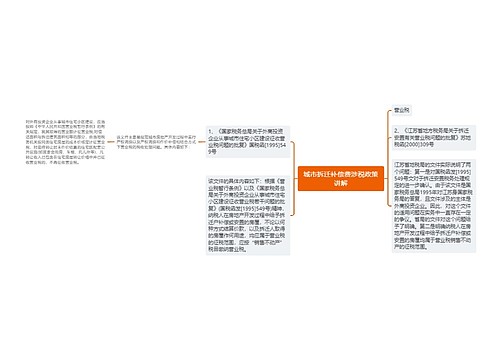 城市拆迁补偿费涉税政策讲解