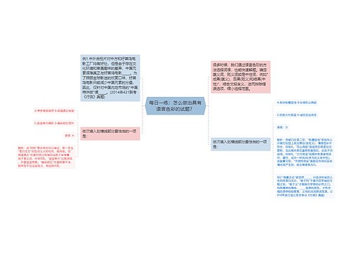 每日一练：怎么做出具有语言色彩的试题？