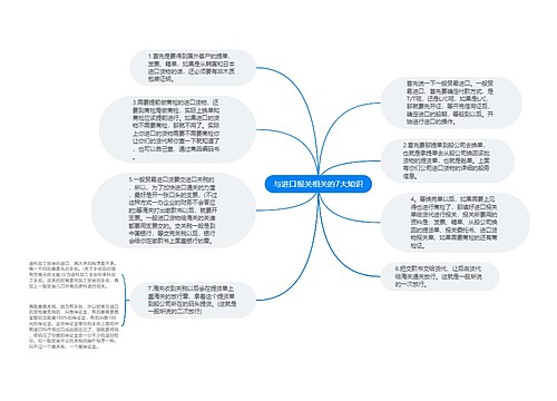 与进口报关相关的7大知识