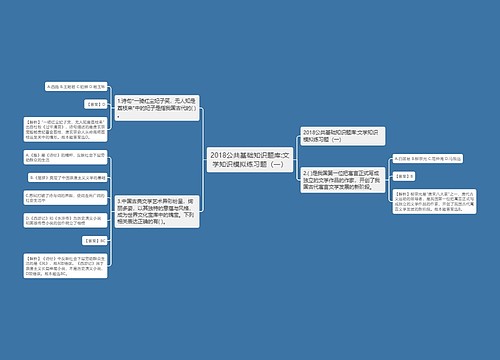 2018公共基础知识题库:文学知识模拟练习题（一）