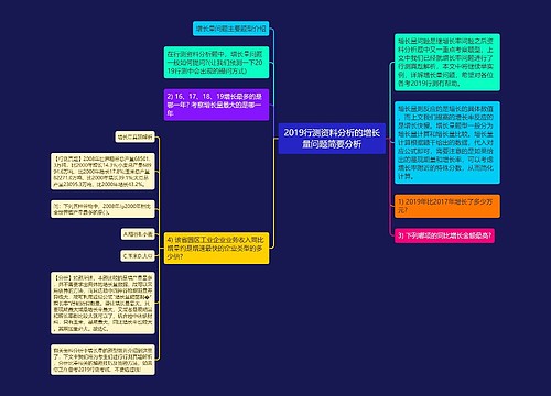 2019行测资料分析的增长量问题简要分析