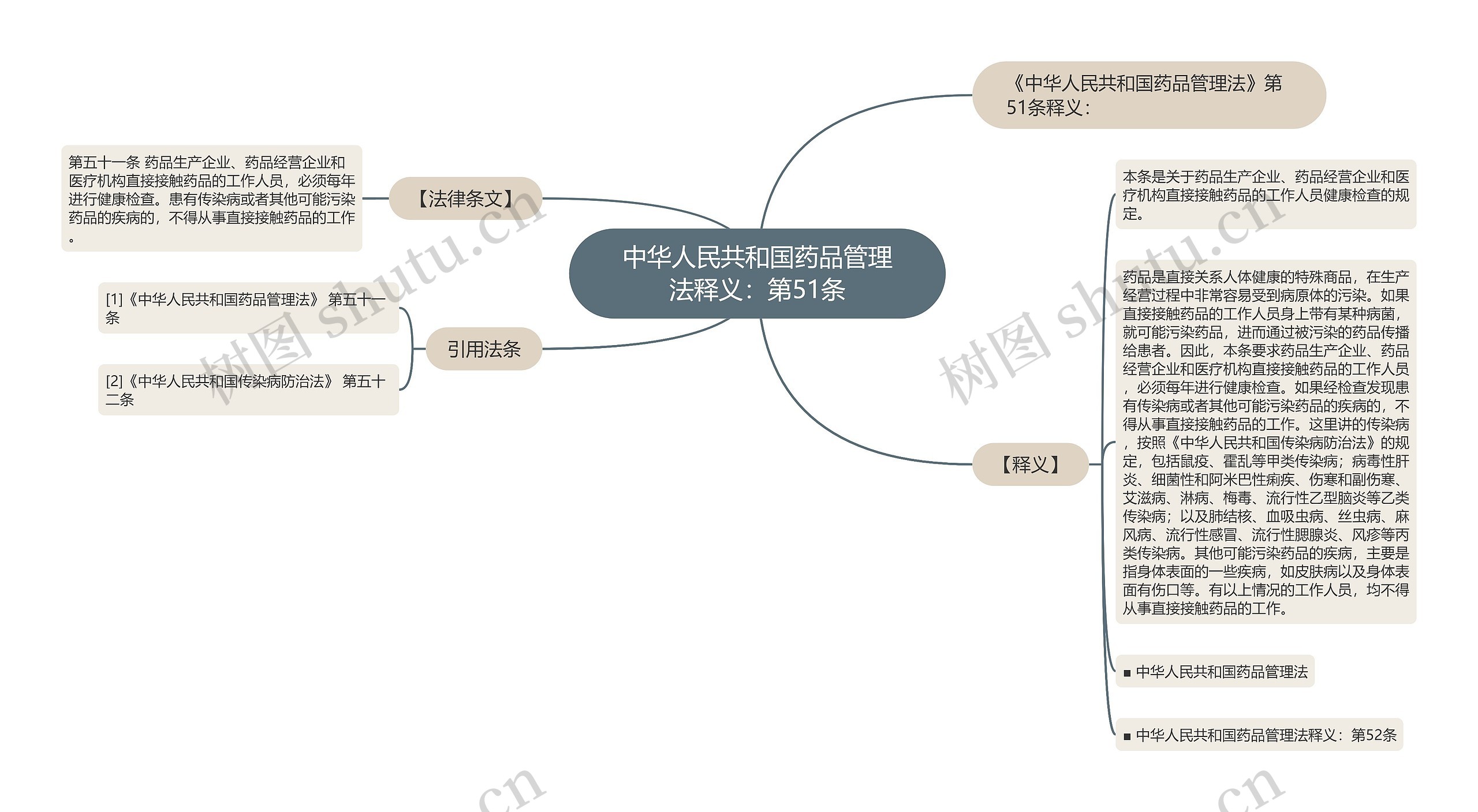 中华人民共和国药品管理法释义：第51条思维导图