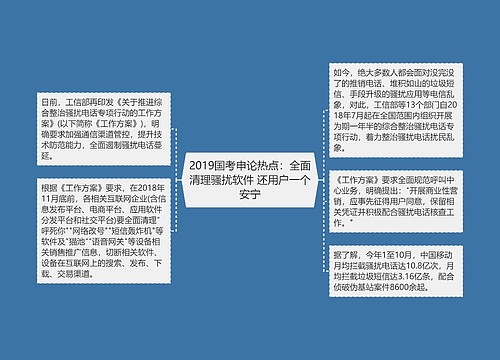 2019国考申论热点：全面清理骚扰软件 还用户一个安宁