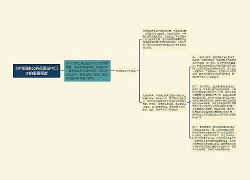 2018国家公务员面试中口才的重要程度