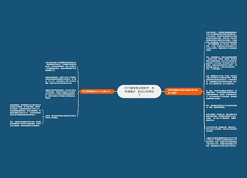 2019国考面试提前学：考前准备好，职业认知搞定了