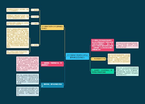 2019国考行测资料分析主要考察这四点能力