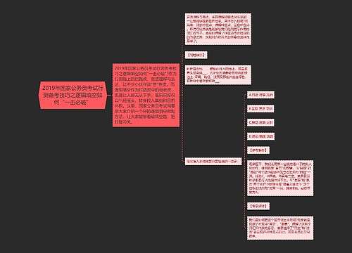 2019年国家公务员考试行测备考技巧之逻辑填空如何“一击必破”