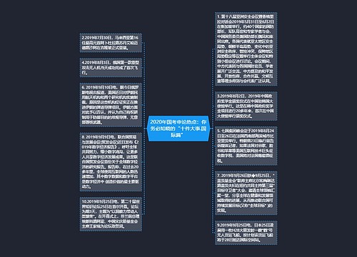 2020年国考申论热点:你务必知晓的“十件大事.国际篇” 2020年国考申论热点:你务必知晓的“十件大事.国际篇”