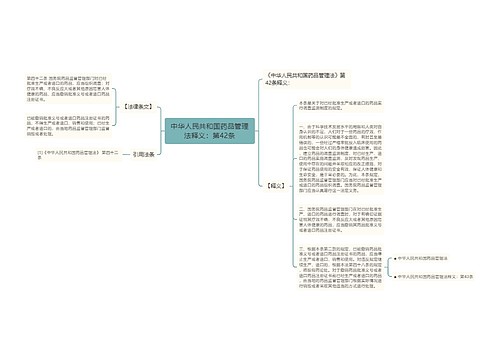 中华人民共和国药品管理法释义：第42条