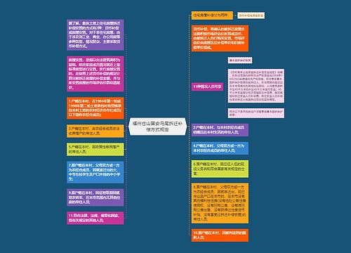 福州仓山晋安马尾拆迁补偿方式规定