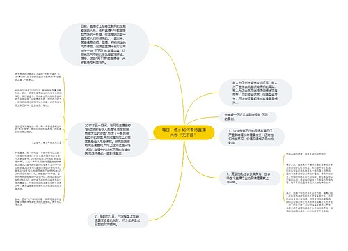 每日一练：如何看待直播内容“无下限”