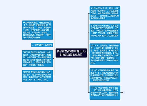 新华社连发5篇评论批土地财政及腐败推高房价