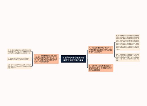 北京高院关于行政审判的解答涉及拆迁部分摘录