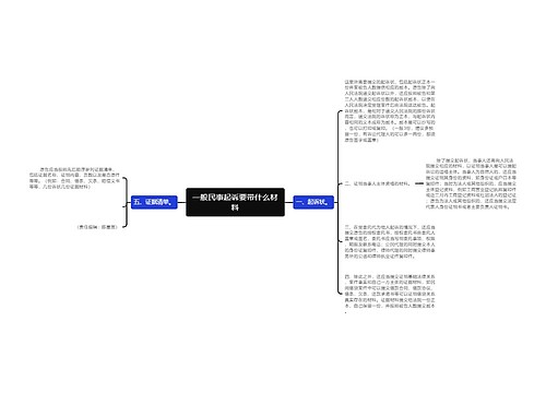 一般民事起诉要带什么材料