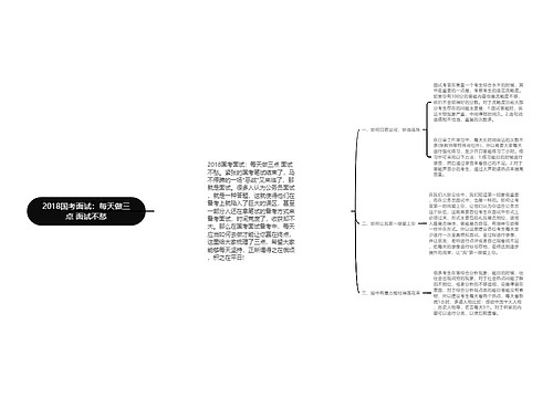 2018国考面试：每天做三点 面试不愁