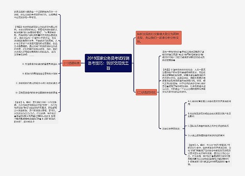 2019国家公务员考试行测备考技巧：转折文段找主旨