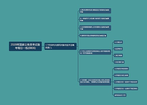 2020年国家公务员考试备考每日一练(0806)