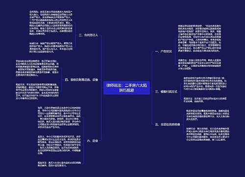 律师说法：二手房六大陷阱巧规避