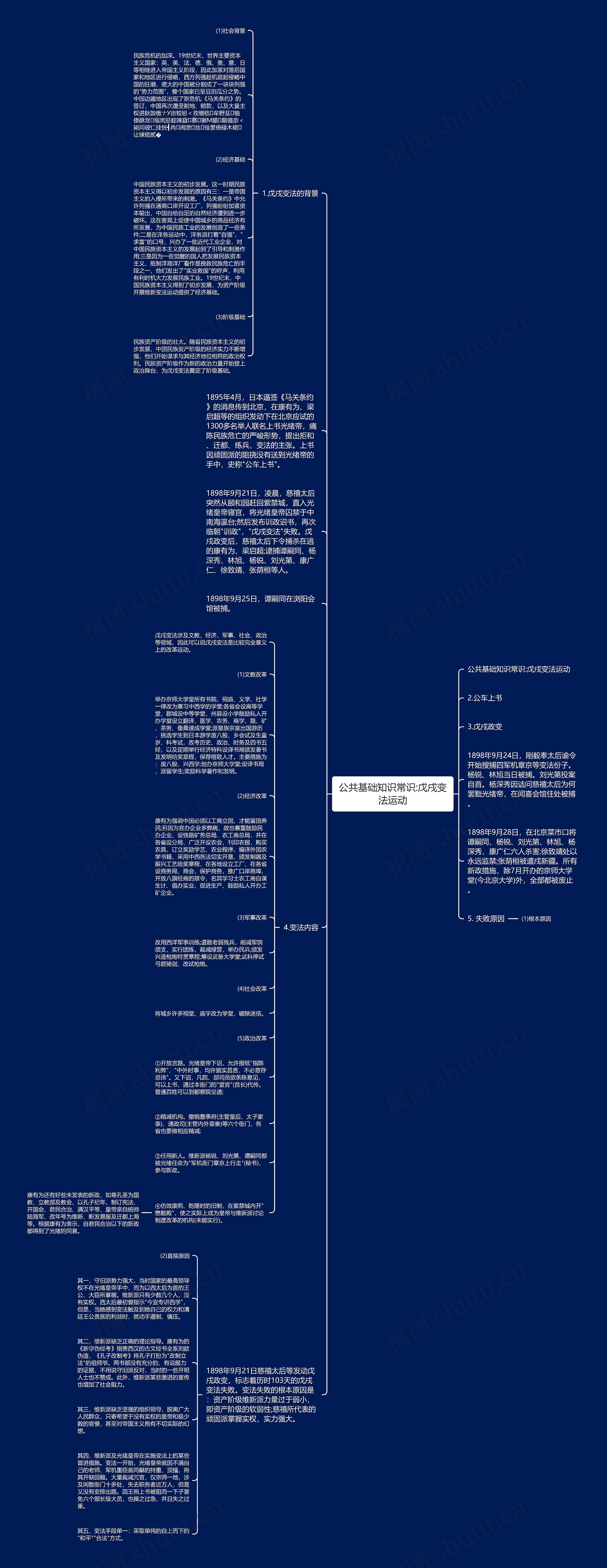 公共基础知识常识:戊戌变法运动思维导图