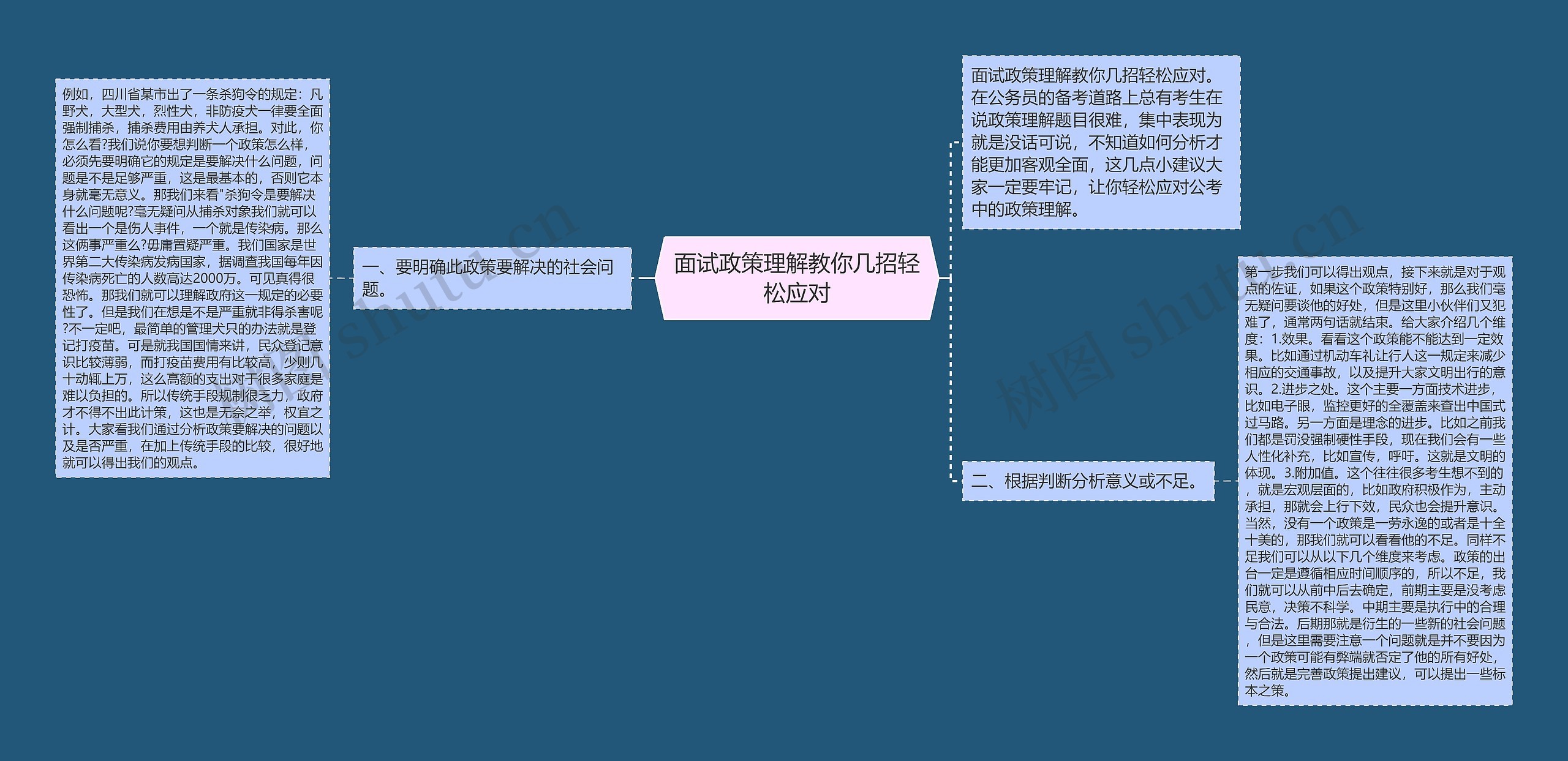 面试政策理解教你几招轻松应对思维导图