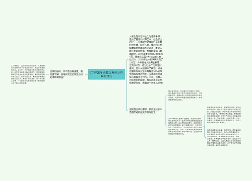 2020国考试题之考研分析解析技巧