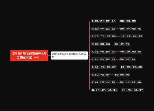 2019国考行测言语理解固定搭配词组（一）