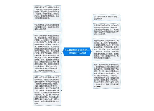 公共基础知识考点:马哲----理性认识三种形式