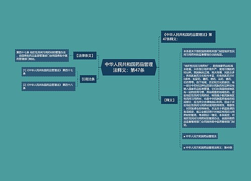 中华人民共和国药品管理法释义：第47条