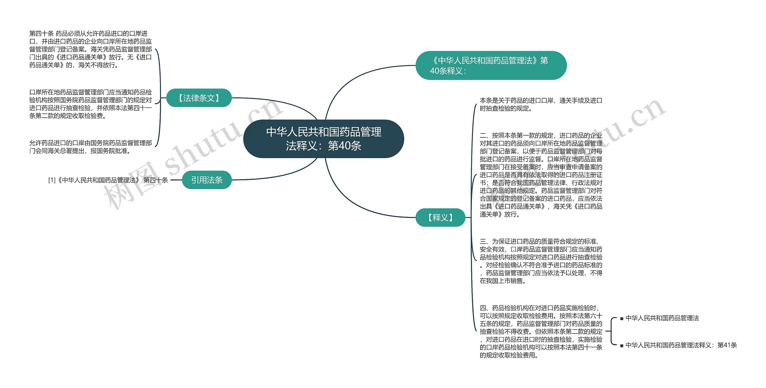 中华人民共和国药品管理法释义：第40条思维导图