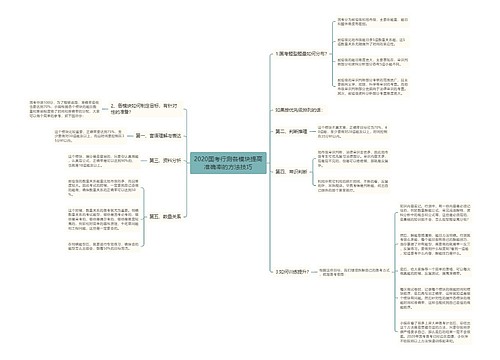 2020国考行测各模块提高准确率的方法技巧