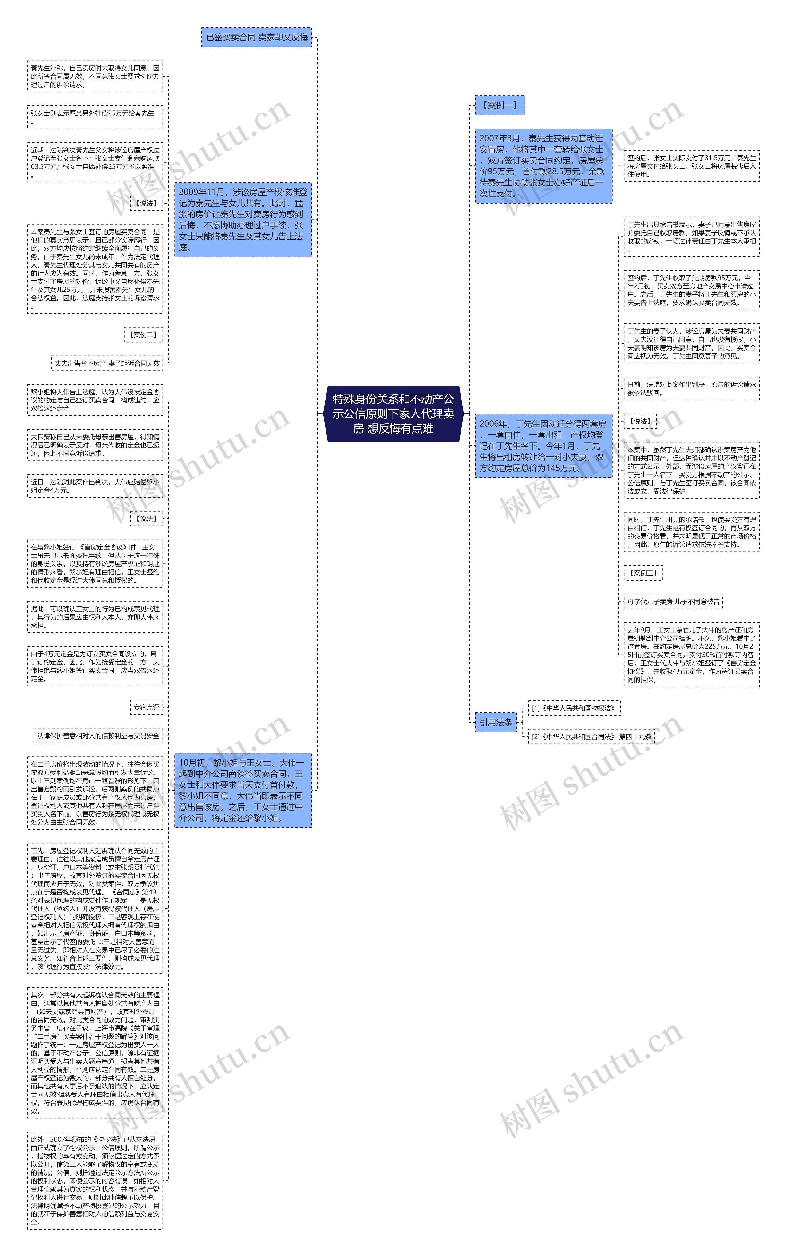 特殊身份关系和不动产公示公信原则下家人代理卖房 想反悔有点难思维导图